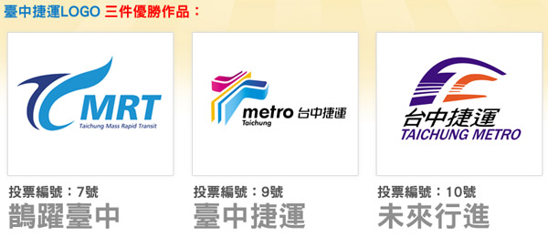 taichuang metro logo vote 台中捷运（地铁）Logo网络评选结果